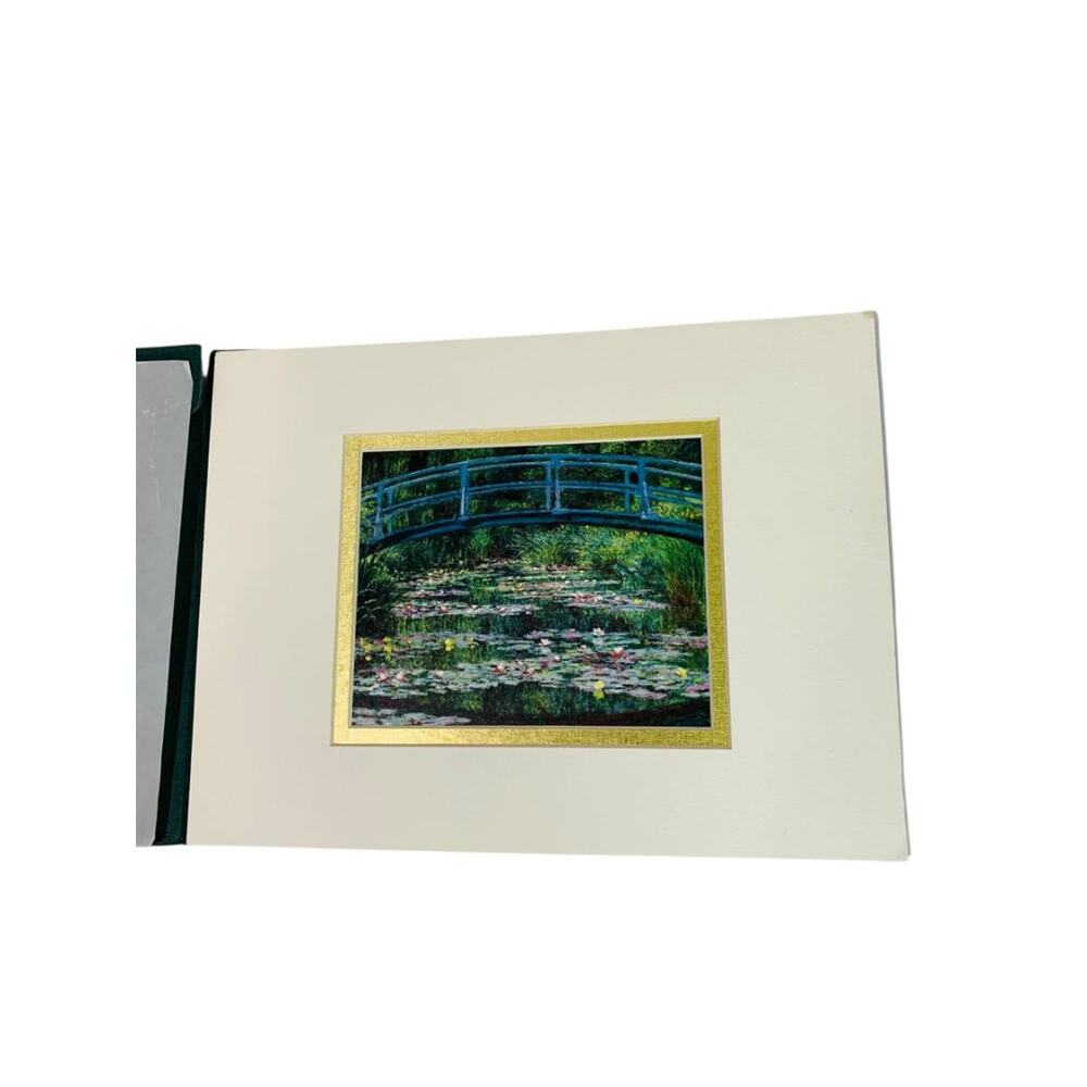 1999 Claude Monet Print Matted in Greeting Card The Japanese Footbridge